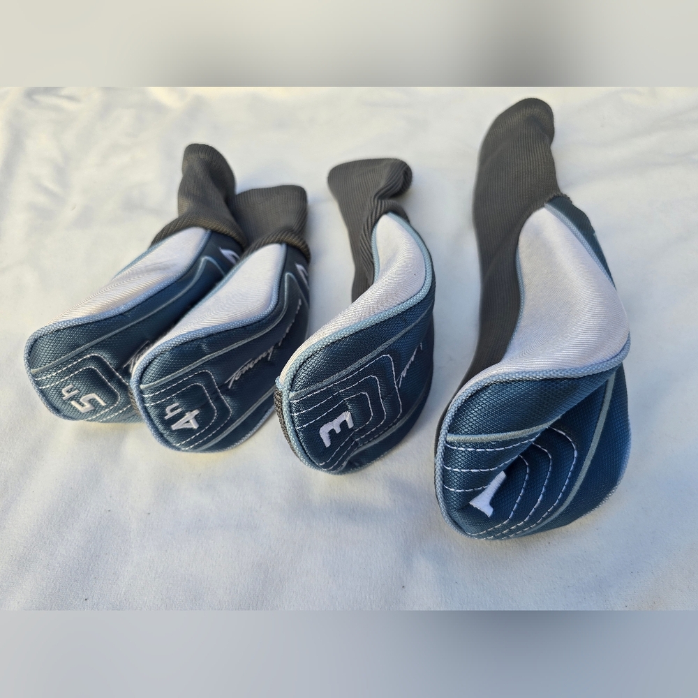 Tommy Armour EVO Lot Of 4 Fairway Wood Headcover Only Head Cover Black Blue